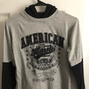 2-Pack American Hawk Hooded Long Sleeve Shirts